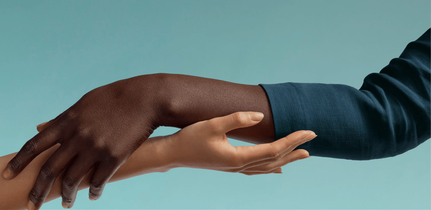 Hands holding together symbolizing support, unity, and trust in our certified and licensed care