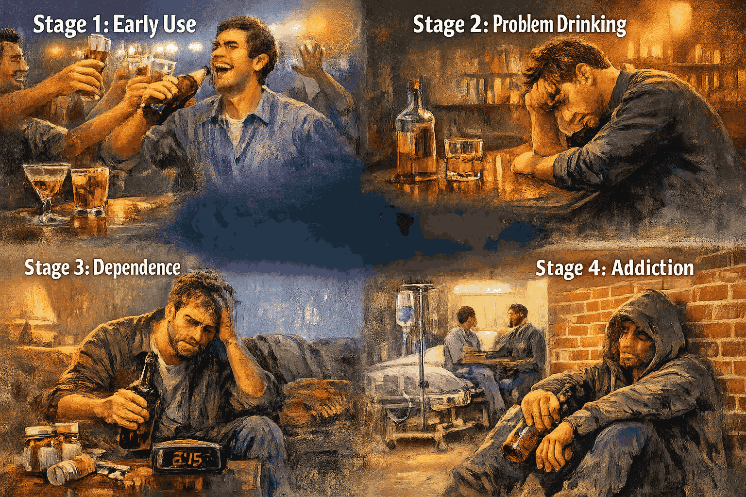 4 Stages of Alcoholism Signs, Symptoms, and Treatment